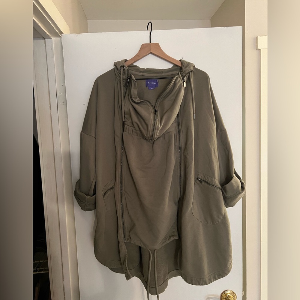 Seraphine Maternity 3 in 1 Khaki Baby-wearing Hooded Cape